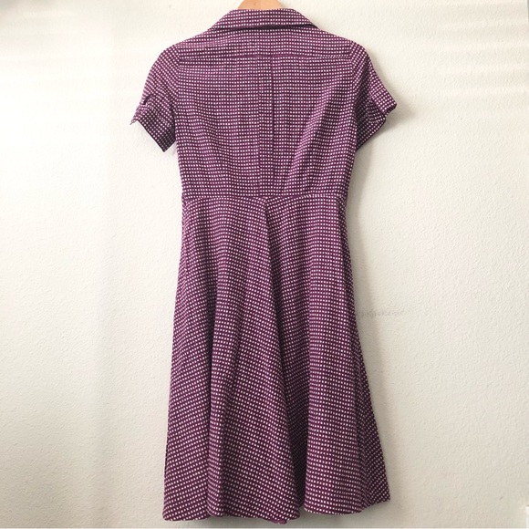 Weekend Max Mara Purple and White Print Women’s Silk Blend Shirt Dress Size 2 - Picture 4 of 8